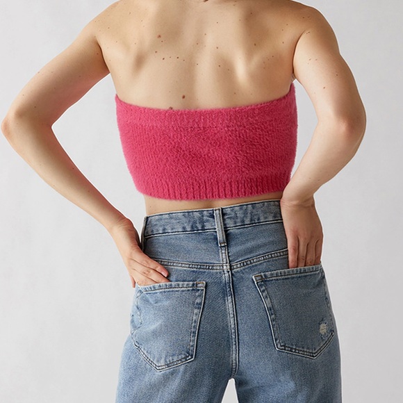 💖Pink💖 Fuzzy Tube Top NWT - Picture 4 of 4